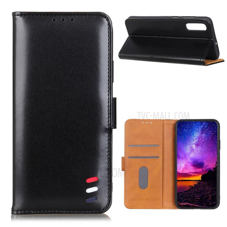 PU Leather Wallet Stand Design Mobile Casing for Samsung Galaxy A02/M02 - Black-1