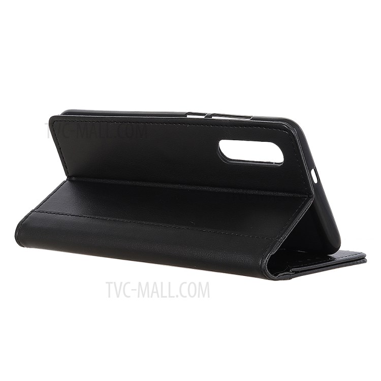Leather Wallet Design Phone Cover Case with Stand for Samsung Galaxy A02/M02 - Black-3