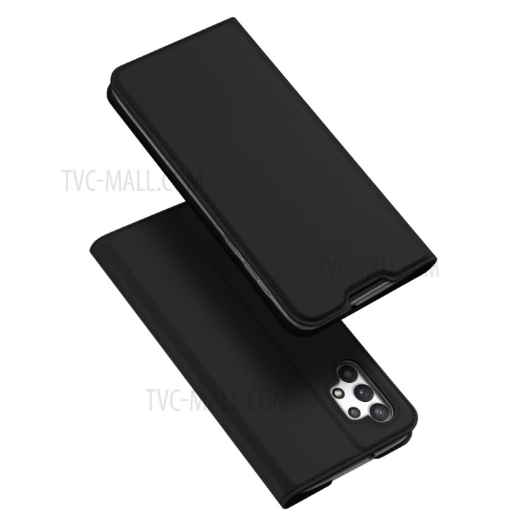 DUX DUCIS Skin Pro Series for Samsung Galaxy A32 4G Card Slot Leather Cell Phone Case - Black-1