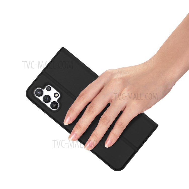 DUX DUCIS Skin Pro Series for Samsung Galaxy A32 4G Card Slot Leather Cell Phone Case - Black-6