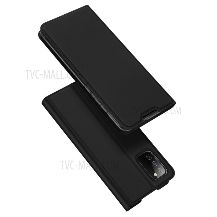 DUX DUCIS Skin Pro Series for Samsung Galaxy A02s (US Version)(Length: 164.2mm) Card Slot Leather Cell Phone Case - Black-1
