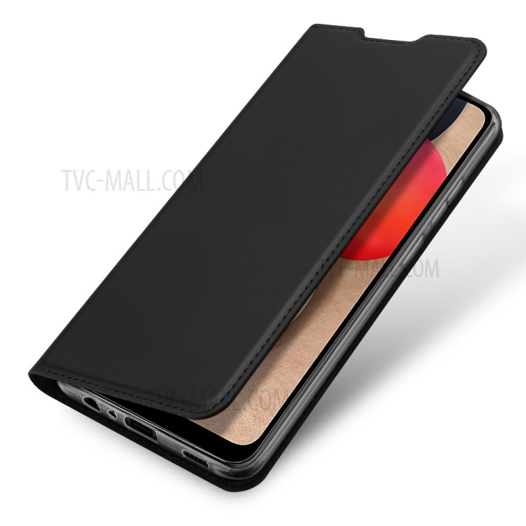 DUX DUCIS Skin Pro Series for Samsung Galaxy A02s (US Version)(Length: 164.2mm) Card Slot Leather Cell Phone Case - Black-4