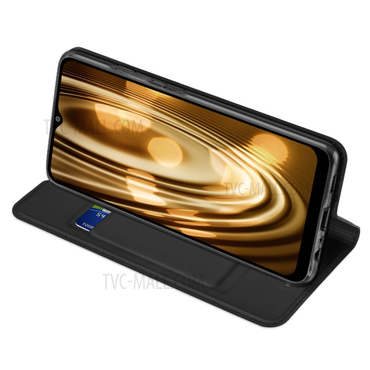 DUX DUCIS Skin Pro Series for Samsung Galaxy A02s (US Version)(Length: 164.2mm) Card Slot Leather Cell Phone Case - Black-5