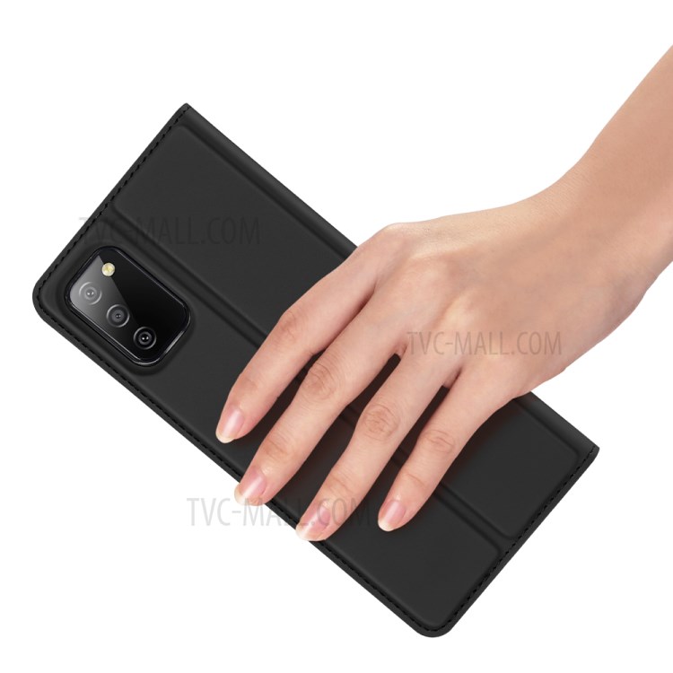 DUX DUCIS Skin Pro Series for Samsung Galaxy A02s (US Version)(Length: 164.2mm) Card Slot Leather Cell Phone Case - Black-6