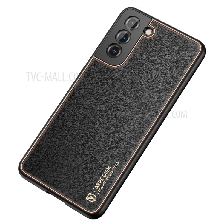 DUX DUCIS YOLO Series Leather Skin PC TPU Hybrid Cover for Samsung Galaxy S21 5G - Black-4