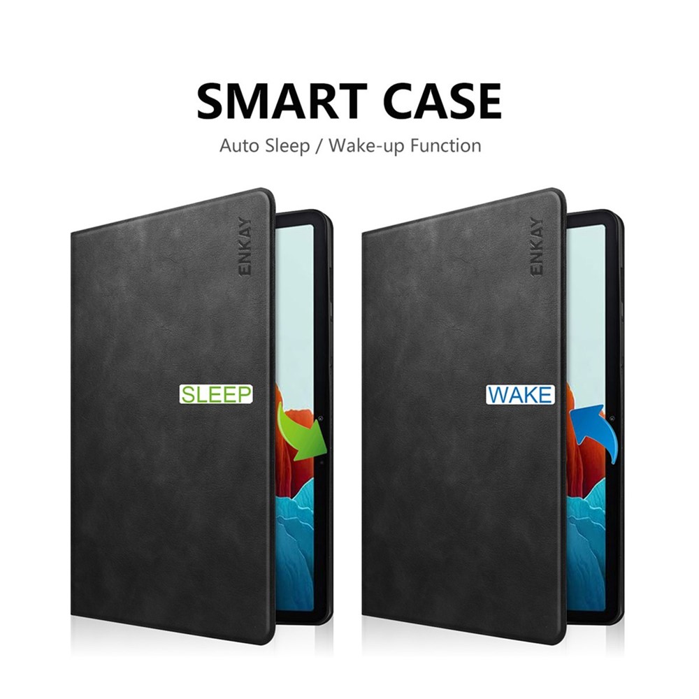 ENKAY ENK-8026 PU + TPU Tablet Case Shell Stand with Pen Slot for Samsung Galaxy Tab S7 11.0 T870 / T875 - Black-2