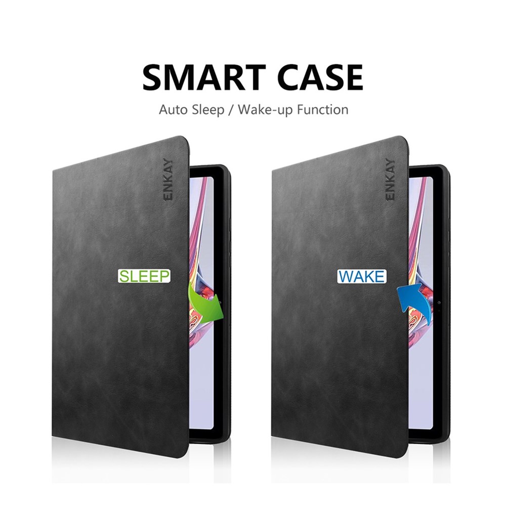 ENKAY ENK-8027 PU + TPU Tablet Wake-up Sleep Case Stand for Samsung Galaxy Tab A7 10.4 2020 T500 / T505 - Black-2