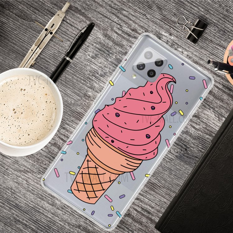 Pattern Printing Soft TPU Phone Cover Case for Samsung Galaxy F62/M62 - Ice Cream-5