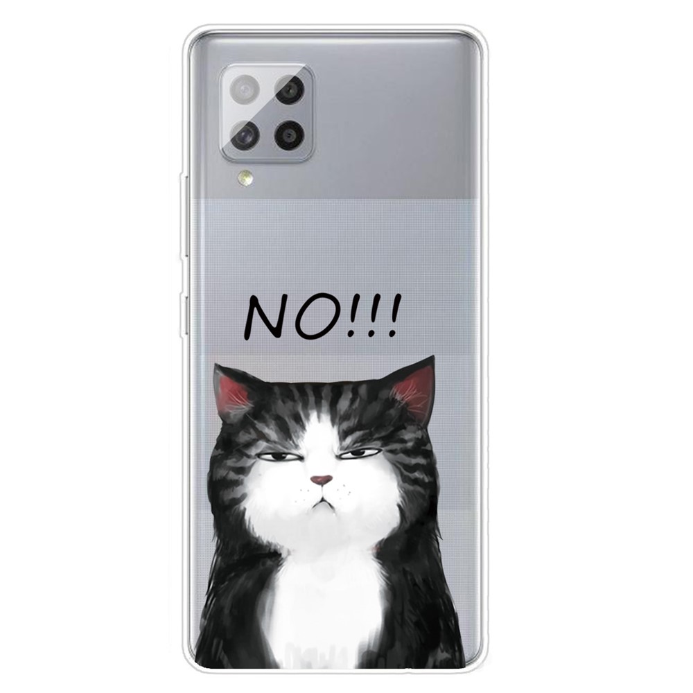 Drop Resistant Pattern Printing Flexible TPU Phone Case for Samsung Galaxy F62/M62 - Cat-1