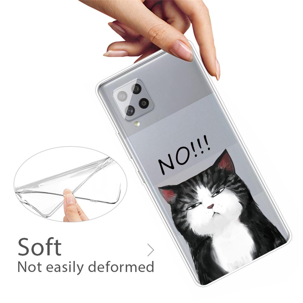 Drop Resistant Pattern Printing Flexible TPU Phone Case for Samsung Galaxy F62/M62 - Cat-3