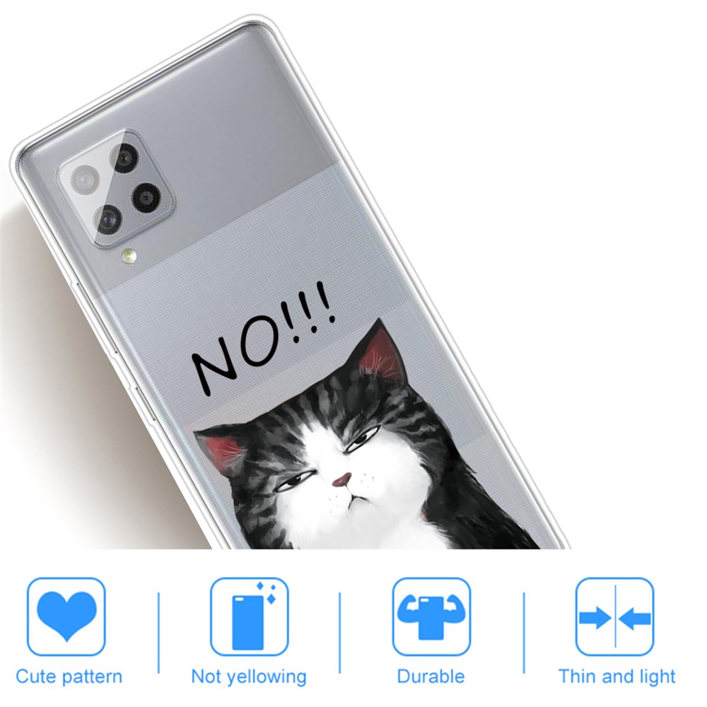 Drop Resistant Pattern Printing Flexible TPU Phone Case for Samsung Galaxy F62/M62 - Cat-4