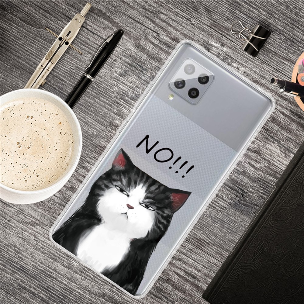 Drop Resistant Pattern Printing Flexible TPU Phone Case for Samsung Galaxy F62/M62 - Cat-5