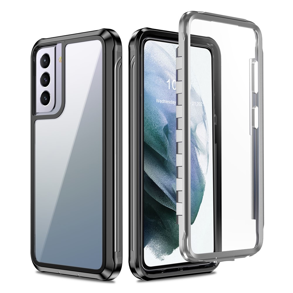 Full-body Protection Hard PC Case Shell Built-in PET Screen Protector for Samsung Galaxy S21 5G-4