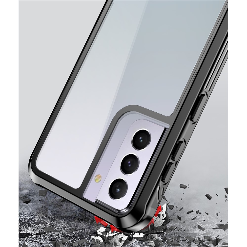Full-body Protection Hard PC Case Shell Built-in PET Screen Protector for Samsung Galaxy S21 5G-7