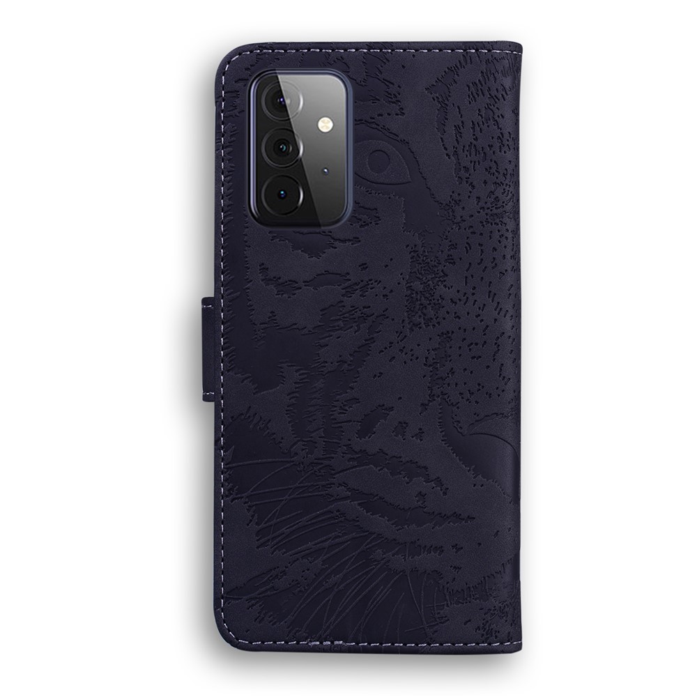 Full Protection Tiger Imprint Design Leather Wallet Stand Phone Cover Case for Samsung Galaxy A72 5G - Black-3