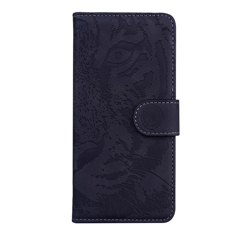 Tiger Face Imprinting Wallet Design Leather Phone Stand Case for Samsung Galaxy A02s (164.2x75.9x9.1mm) - Black-2