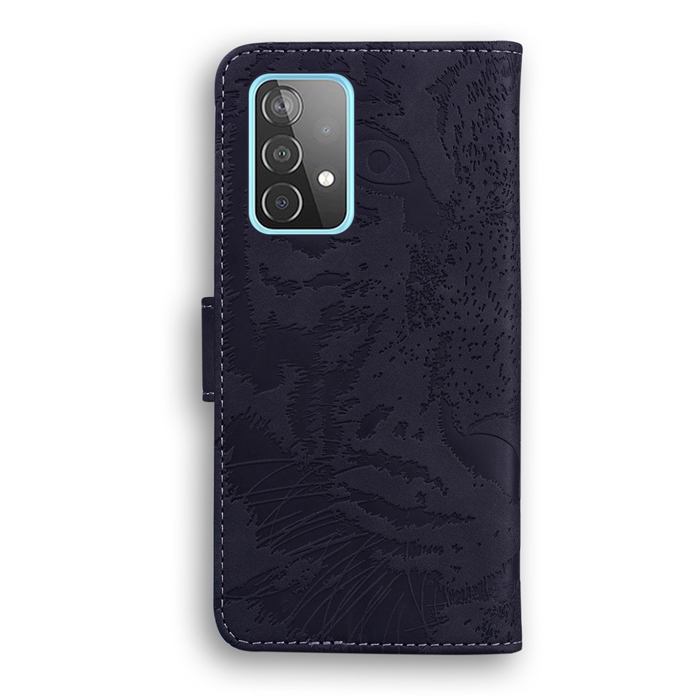 Imprinted Tiger Pattern Stand Wallet Case Leather Cover for Samsung Galaxy A52 5G - Black-3