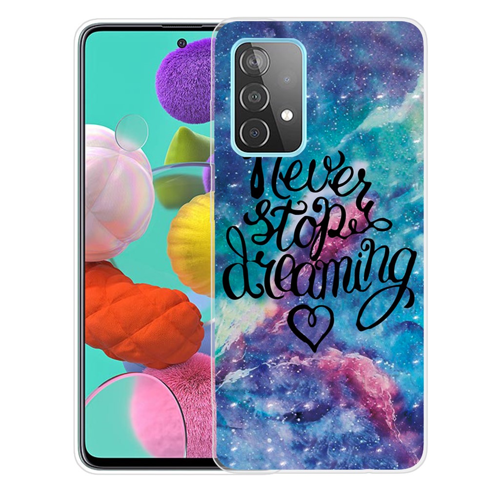 Pattern Printing Soft TPU Phone Cover Case for Samsung Galaxy A32 4G - Starry Sky-1