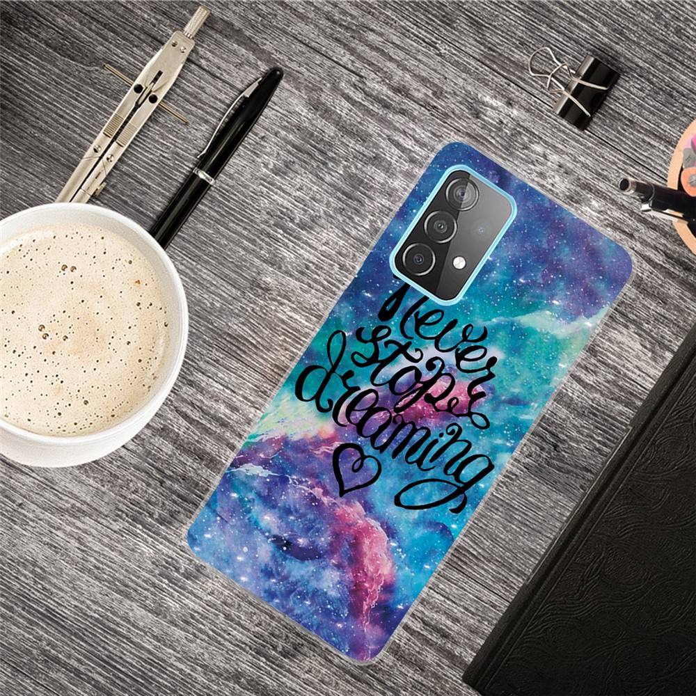 Pattern Printing Soft TPU Phone Cover Case for Samsung Galaxy A32 4G - Starry Sky-2
