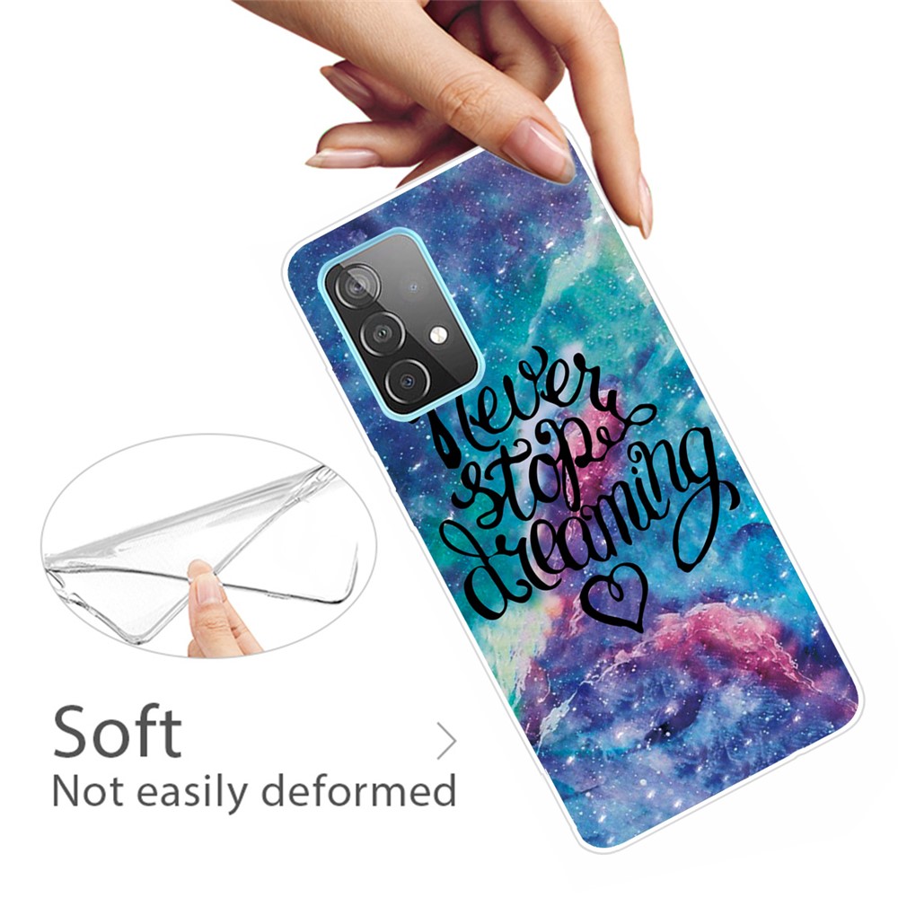 Pattern Printing Soft TPU Phone Cover Case for Samsung Galaxy A32 4G - Starry Sky-3