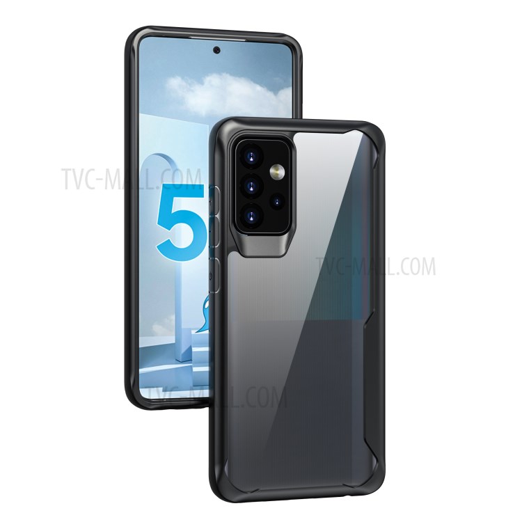 Shock Absorption PC + TPU Hybrid Phone Protective Cover for Samsung Galaxy A52 5G/4G - Black-1