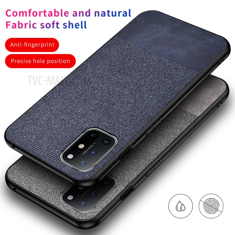 Splicing Style PC+TPU+Cloth+PU Leather Phone Case Cover for Samsung Galaxy A52 5G - Blue-2