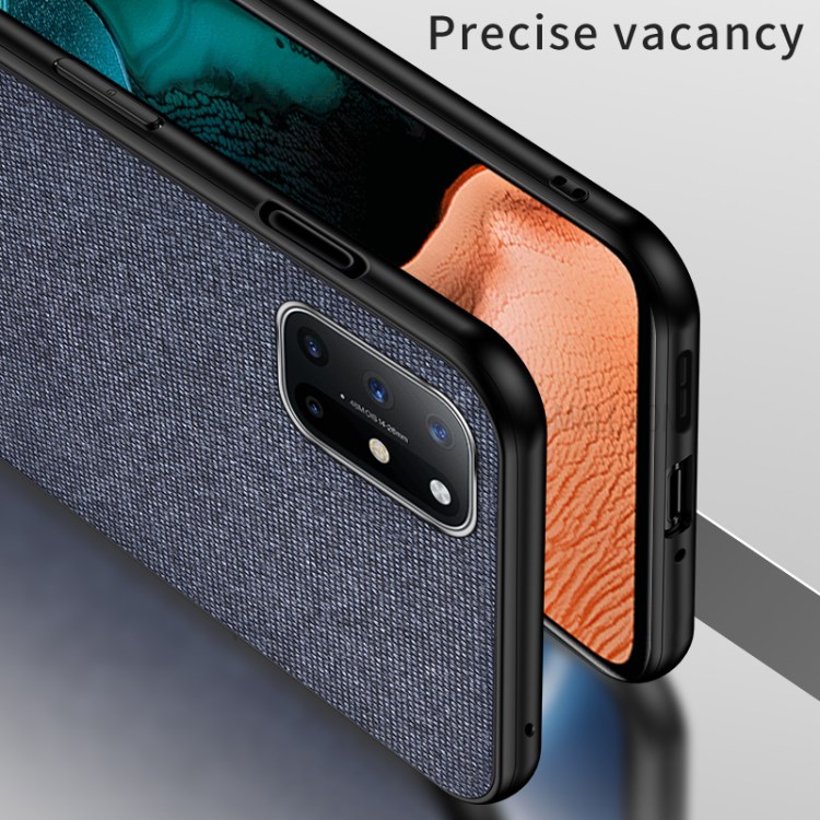 Splicing Style PC+TPU+Cloth+PU Leather Phone Case Cover for Samsung Galaxy A52 5G - Blue-6