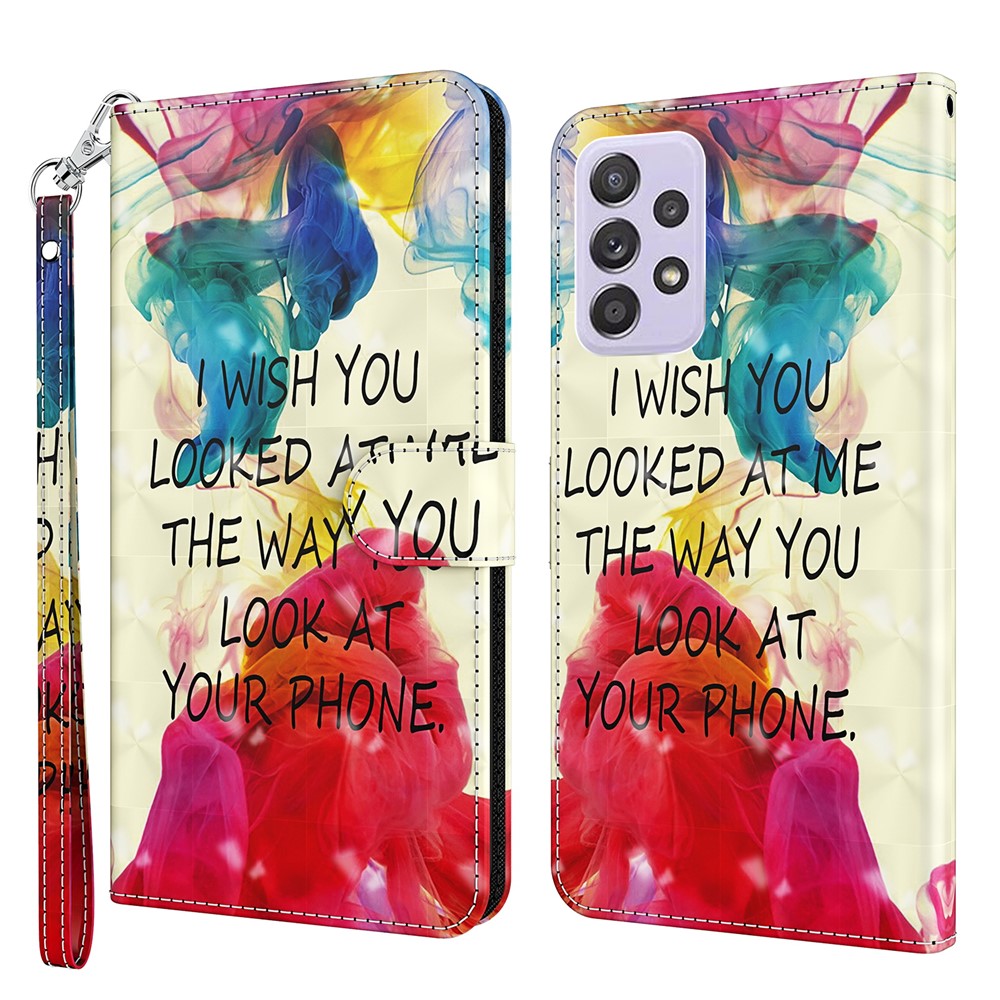 Pattern Printing Wallet Stand PU Leather Phone Cover Case for Samsung Galaxy A52 5G/4G - Letters-1