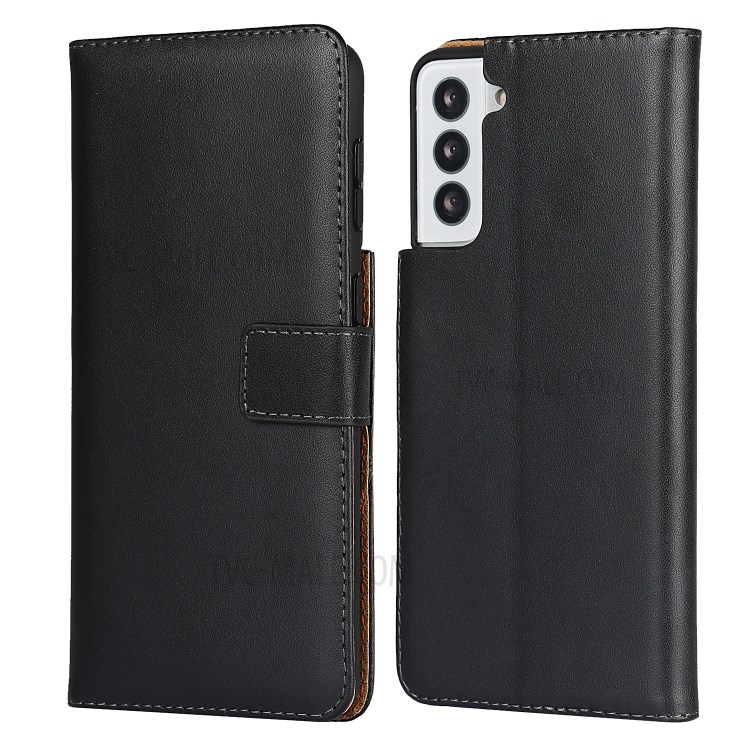 Genuine Leather Wallet Stand Case for Samsung Galaxy S21 5G-1