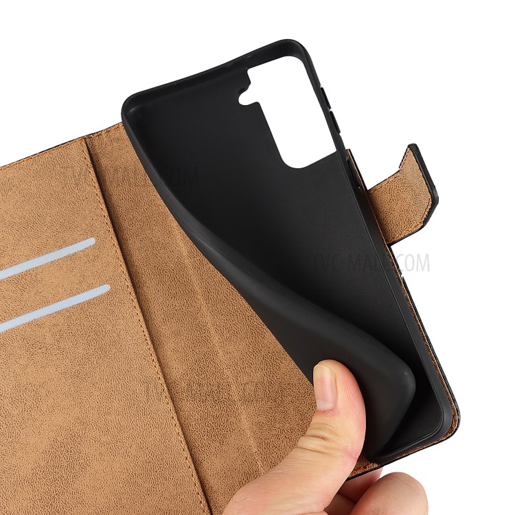 Genuine Leather Wallet Stand Case for Samsung Galaxy S21 5G-10