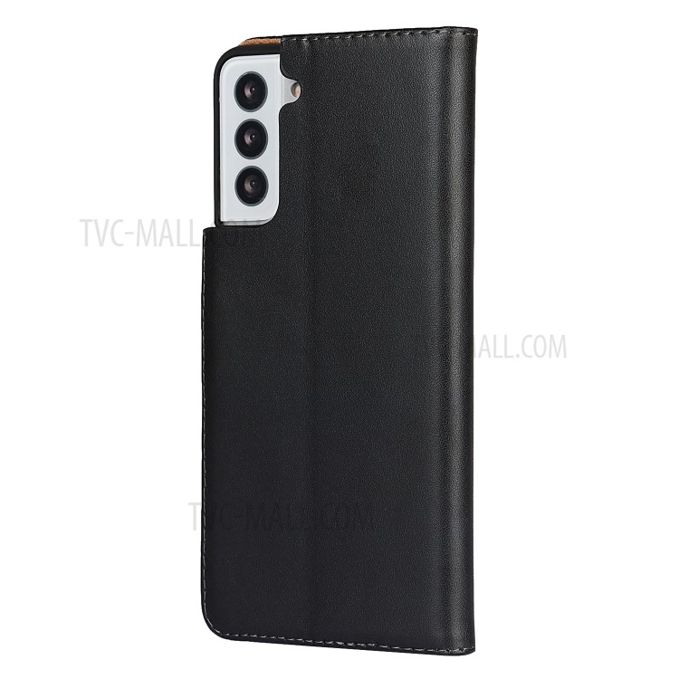 Genuine Leather Wallet Stand Case for Samsung Galaxy S21 5G-3