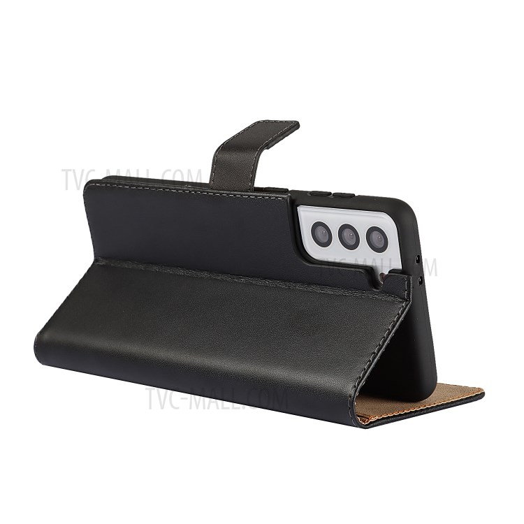 Genuine Leather Wallet Stand Case for Samsung Galaxy S21 5G-5