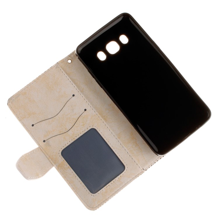 Custodia Rigida In Rilievo Per Samsung Galaxy J5 (2016) SM-J510 - Beige-10