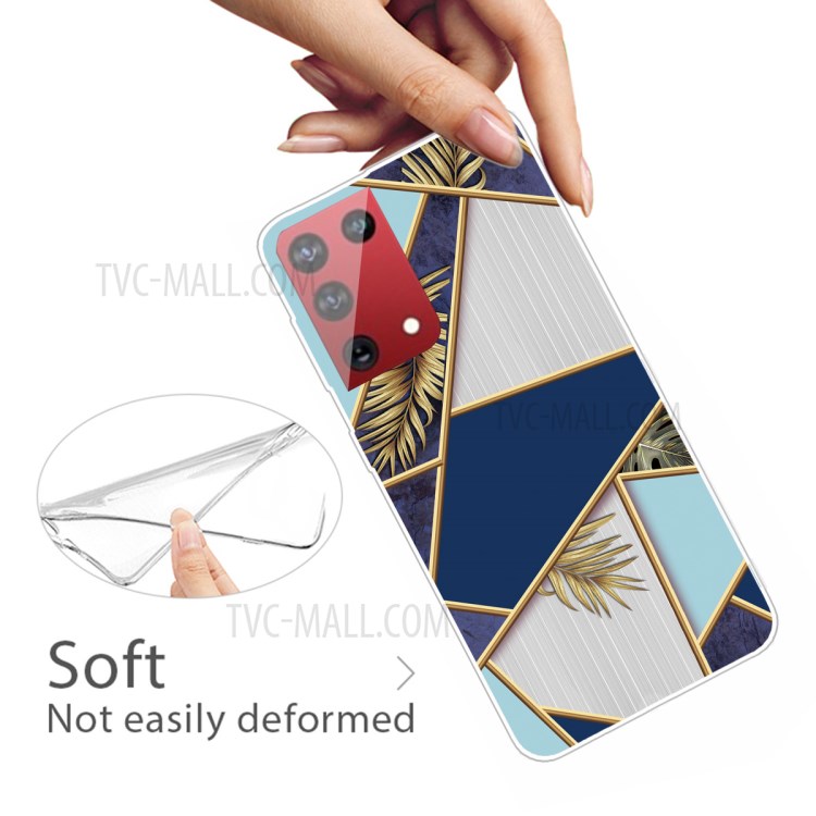 Marble Pattern Soft TPU Phone Case Protection Back Cover for Samsung Galaxy S21 Ultra 5G - Style A-2