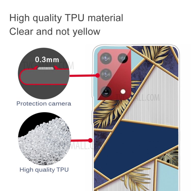 Marble Pattern Soft TPU Phone Case Protection Back Cover for Samsung Galaxy S21 Ultra 5G - Style A-4