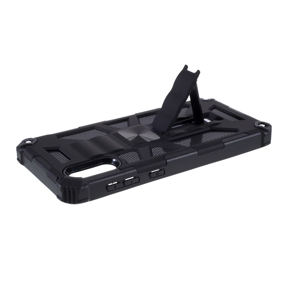 Armor Shockproof Kickstand PC TPU Phone Case with Magnetic Metal Sheet for Samsung Galaxy A02/M02 - Black-6