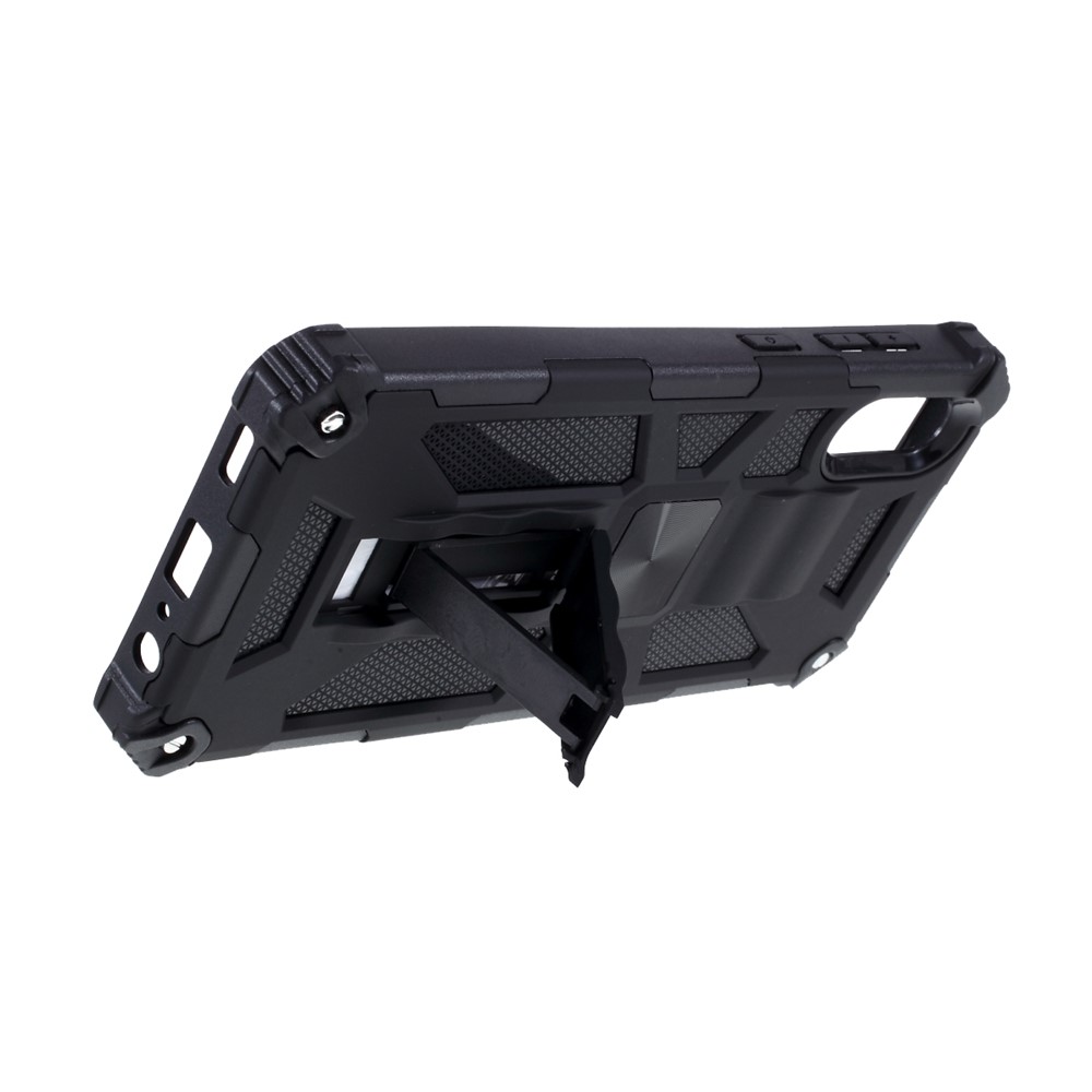 Armor Shockproof Kickstand PC TPU Phone Case with Magnetic Metal Sheet for Samsung Galaxy A02/M02 - Black-7