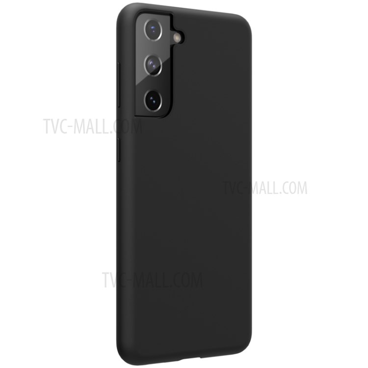 NILLKIN Liquid Silicone Cell Phone Back Case Cover for Samsung Galaxy S21 5G - Black-3