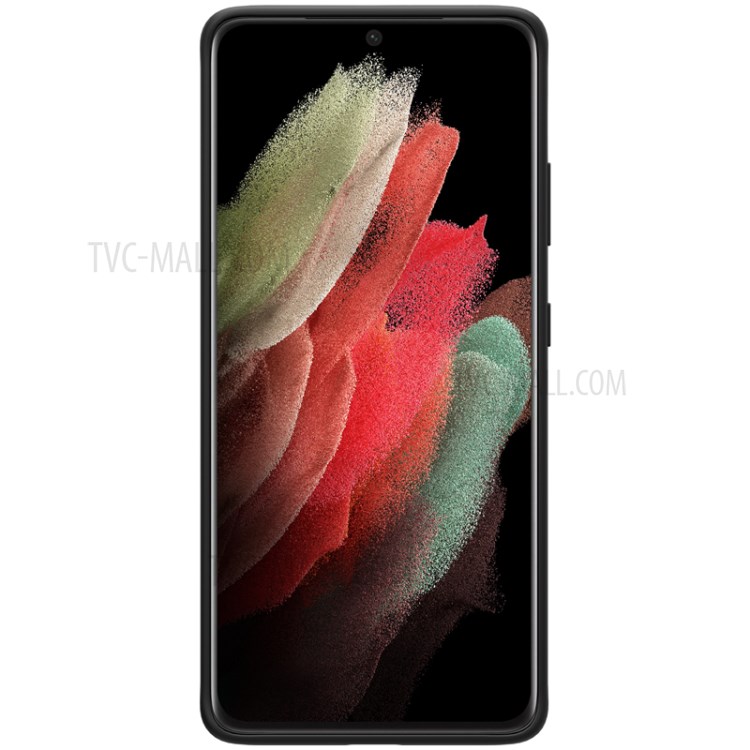 NILLKIN Flex Pure Series Liquid Silicone Case for Samsung Galaxy S21 Ultra 5G - Black-2