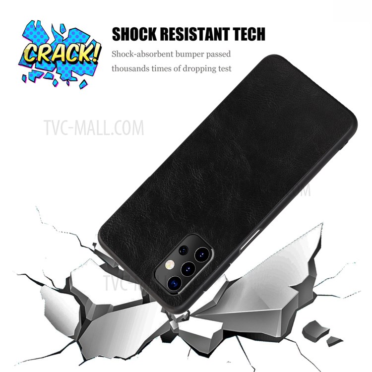 Crazy Horse Texture PU Leather Coated TPU Shock-Proof Case for Samsung Galaxy A32 5G Shell - Black-5