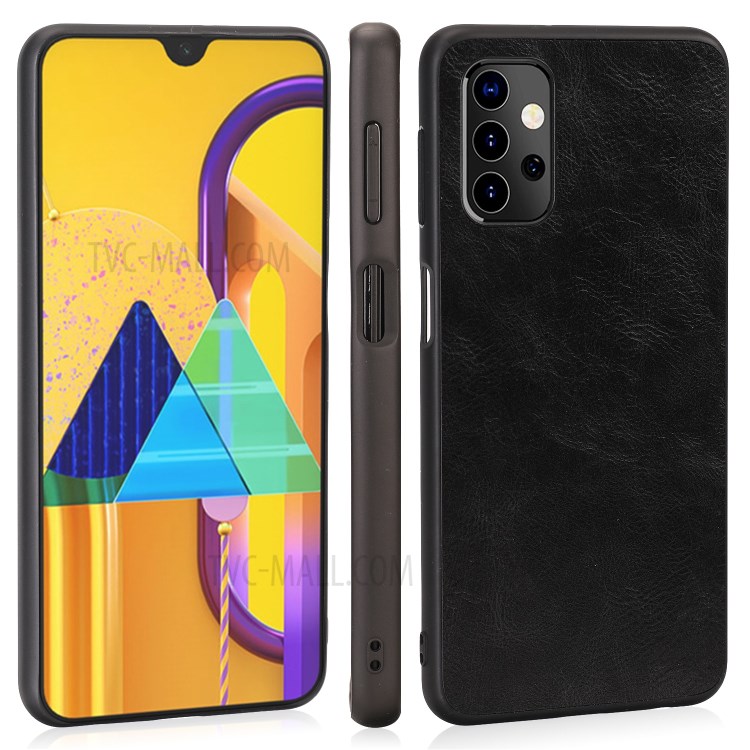 Crazy Horse Texture PU Leather Coated TPU Shock-Proof Case for Samsung Galaxy A32 5G Shell - Black-6