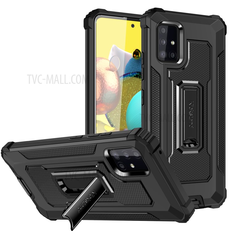 Jazz Series Drop-proof Hybrid Phone Cover Case for Samsung Galaxy A52 4G/5G - Black-1