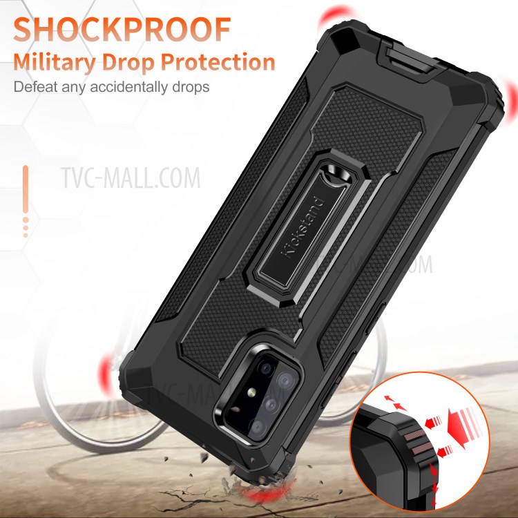 Jazz Series Drop-proof Hybrid Phone Cover Case for Samsung Galaxy A52 4G/5G - Black-4