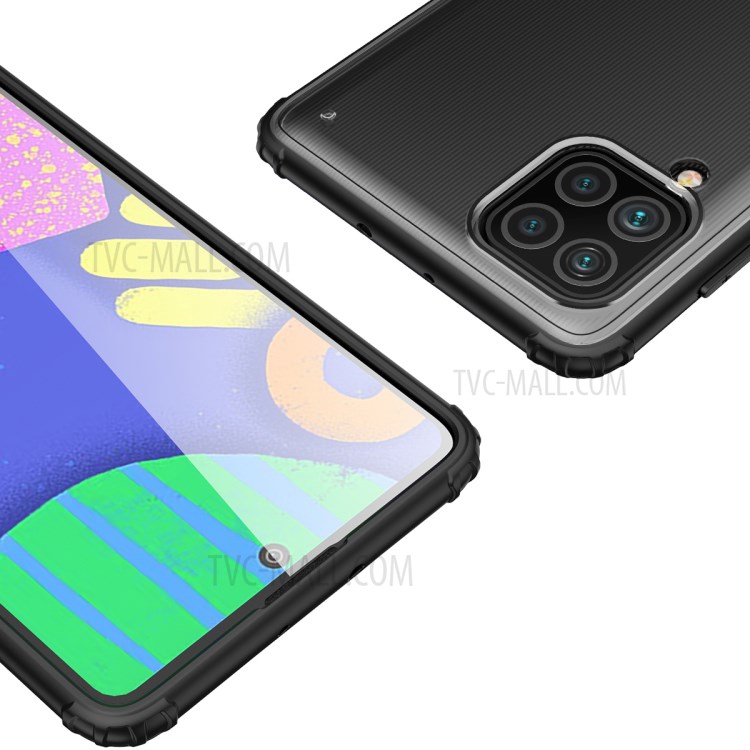 Armor Series for Samsung Galaxy M62/F62 Frosted Surface TPU + PC Anti-fingerprint Hybrid Shell - Black-13