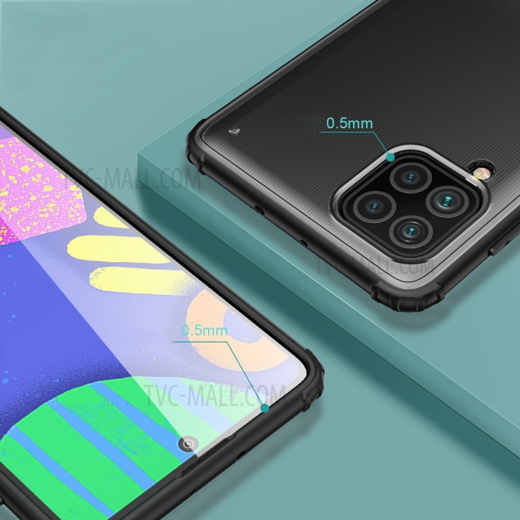 Armor Series for Samsung Galaxy M62/F62 Frosted Surface TPU + PC Anti-fingerprint Hybrid Shell - Black-4