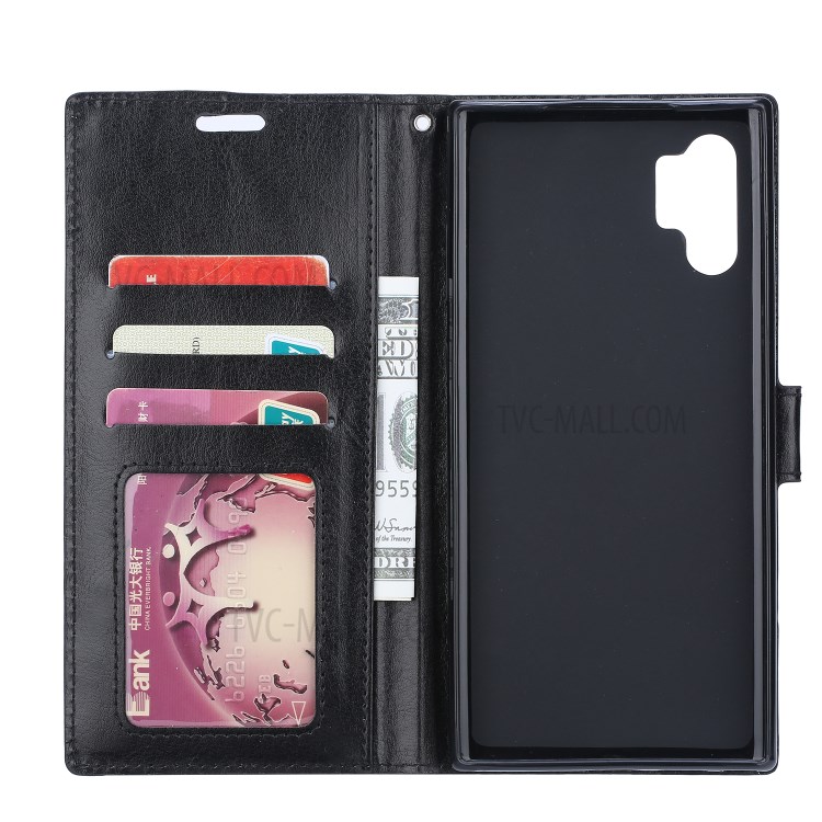 Crazy Horse Wallet Leather Shell Stand Protective Case Cover for Samsung Galaxy A32 5G - Black-3