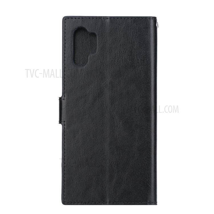 Crazy Horse Wallet Leather Shell Stand Protective Case Cover for Samsung Galaxy A32 5G - Black-4