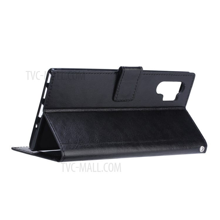 Crazy Horse Wallet Leather Shell Stand Protective Case Cover for Samsung Galaxy A32 5G - Black-5