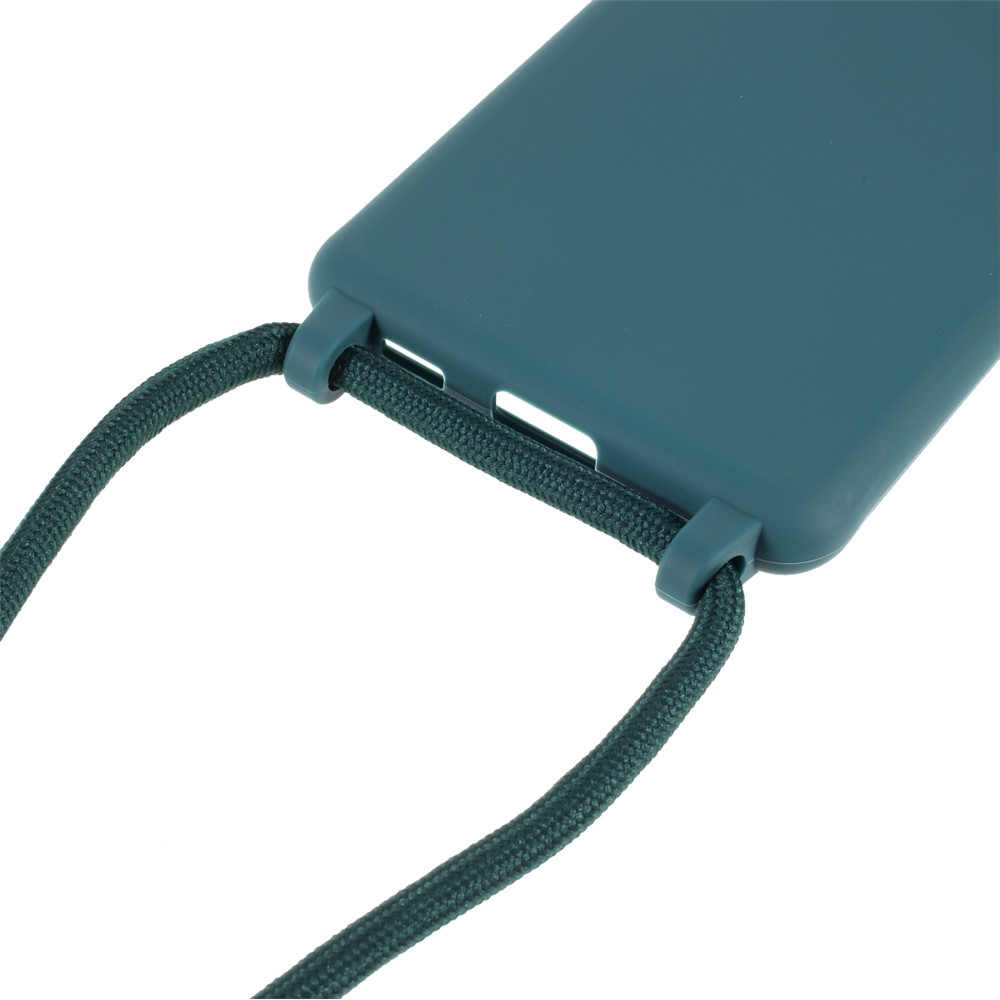 Soft TPU Case with Hanging Rope for Samsung Galaxy S21 Ultra 5G - Green-6