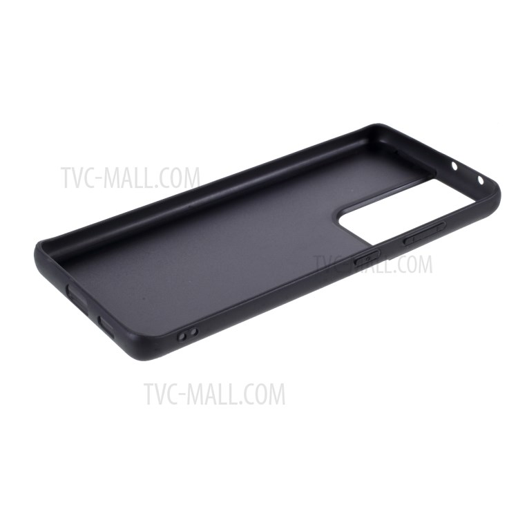 SULADA Dazzling Glittery Surface PC + TPU Phone Protector Case Cover for Samsung Galaxy S21 Ultra 5G - Black-8